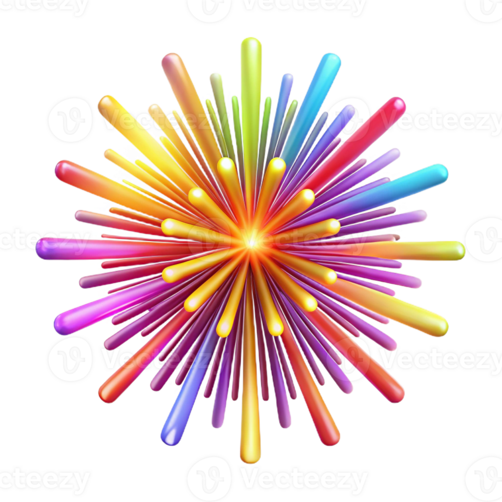 magnificent modern An Explosion of Colorful Particles Resem premium png