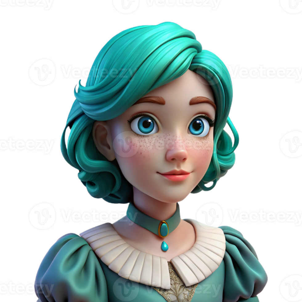 wonderful abstract Portrait of a Young Woman with Vibrant Tu 4K png