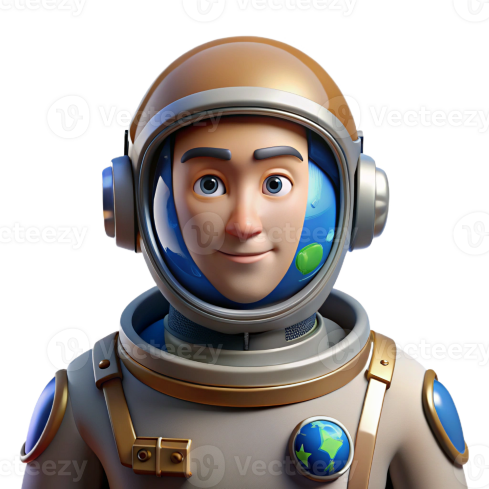 vibrant artistic Portrait of an Astronaut in a Spacesuit high quality png