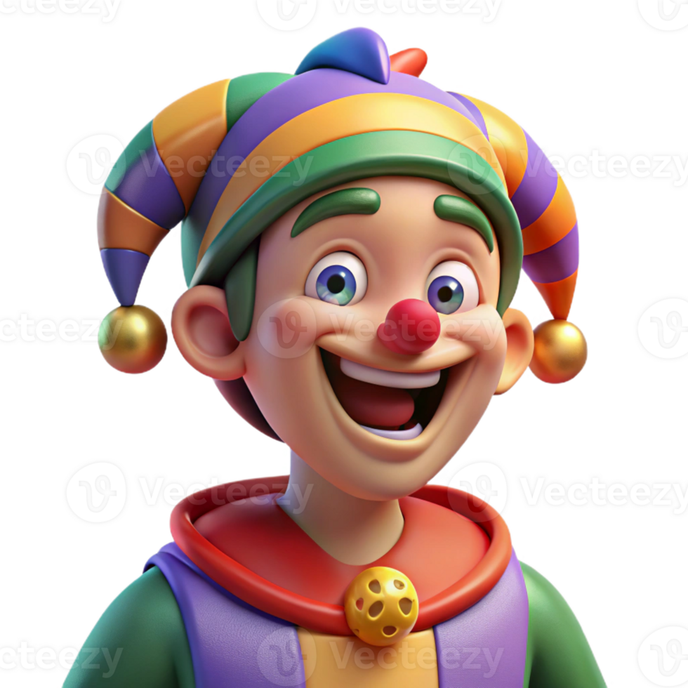 dramatic classic Portrait of a Mischievous Jester with Col exclusive png