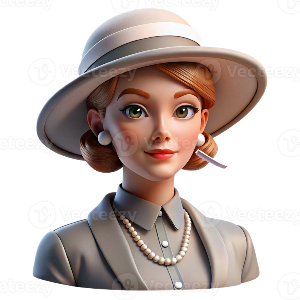 wonderful contemporary Fashionable Socialite Portrait Chic Style professional png