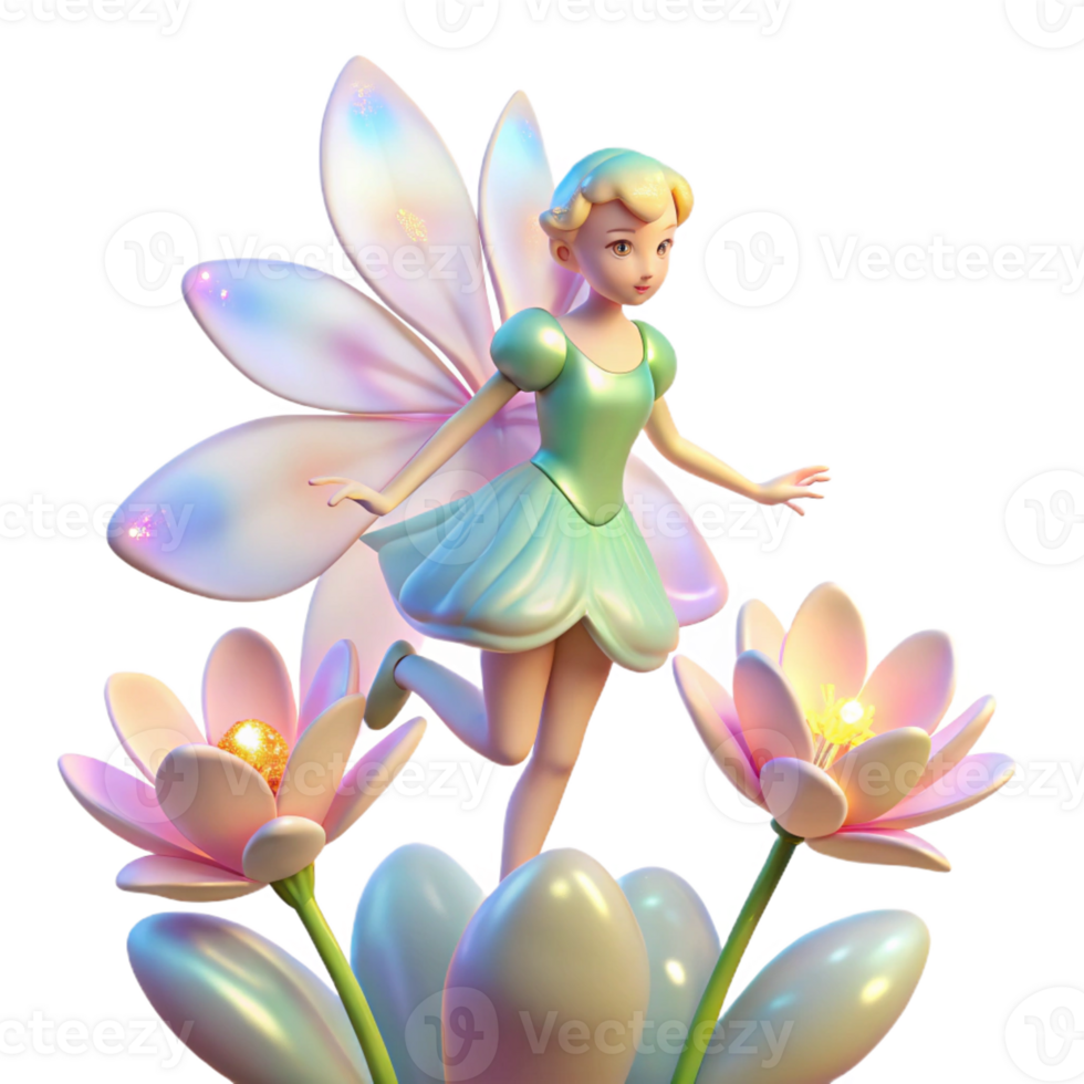 impressive minimalist A Delicate Fairy with Iridescent Wings H high quality png