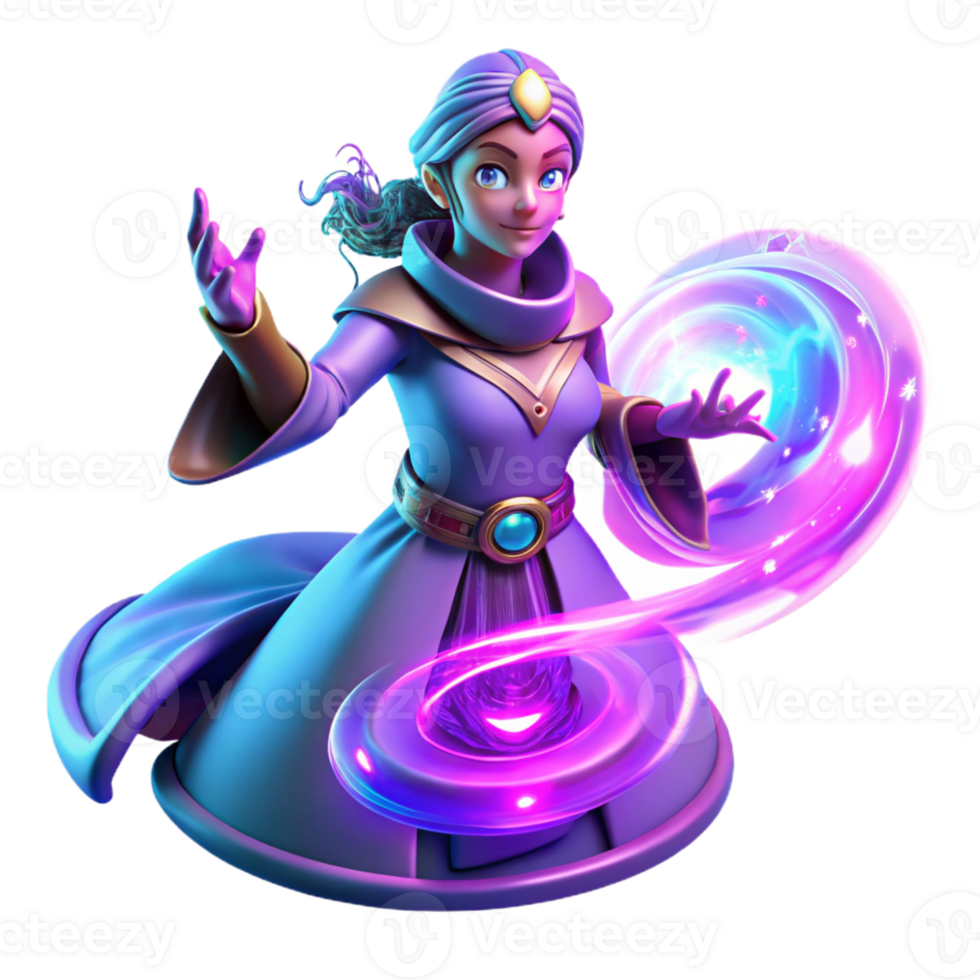 magnificent vintage A Powerful Sorceress Conjuring a Swirli high resolution png