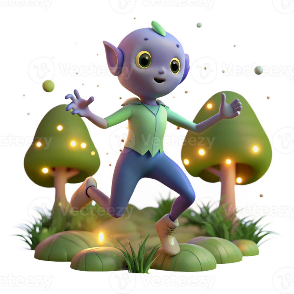 impressive creative A Playful Sprite Dancing Among Fireflies original png