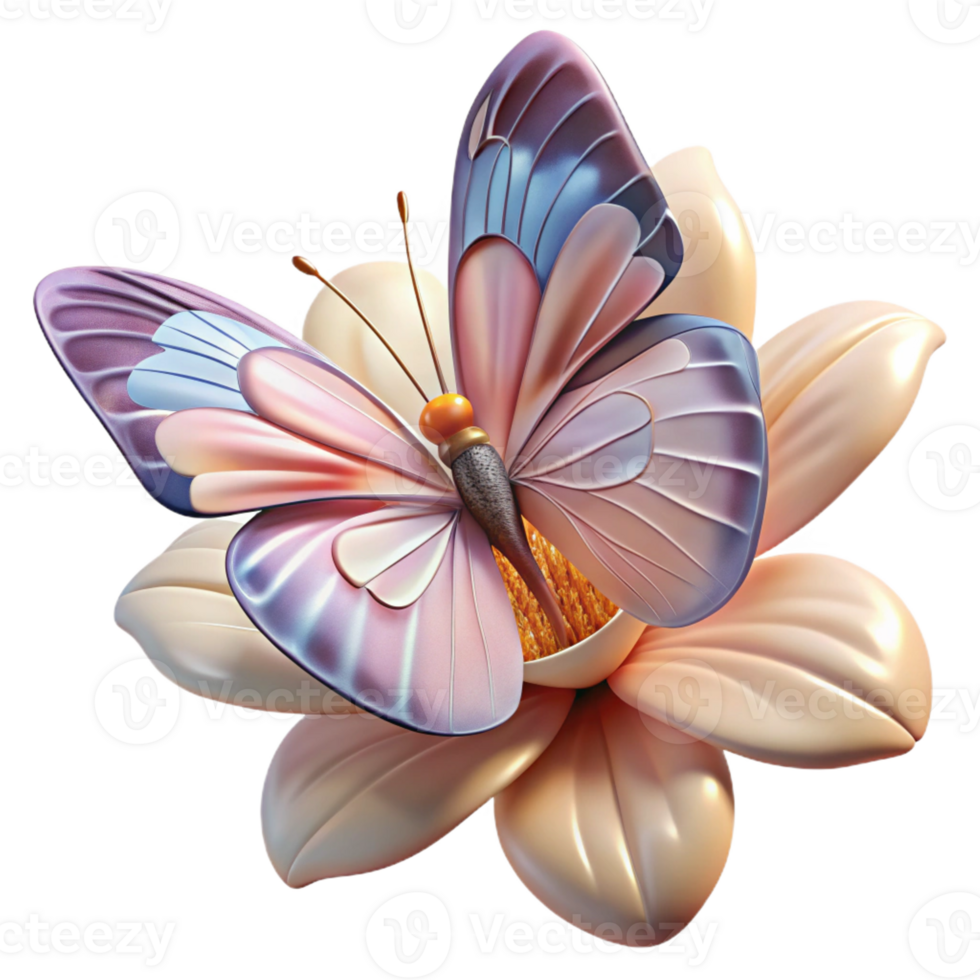 serene classic A Delicate Butterfly Resting on a Flower genuine png