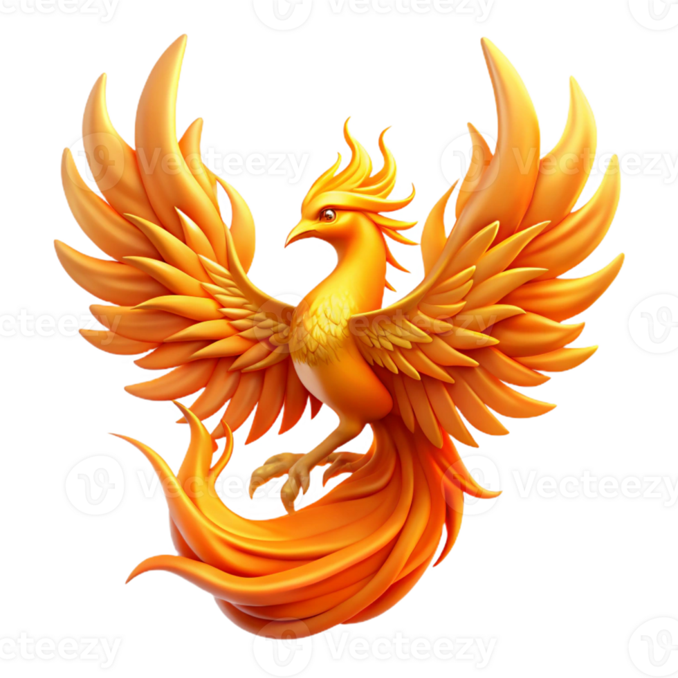 impressive creative A Majestic Phoenix Rising from Swirling premium png