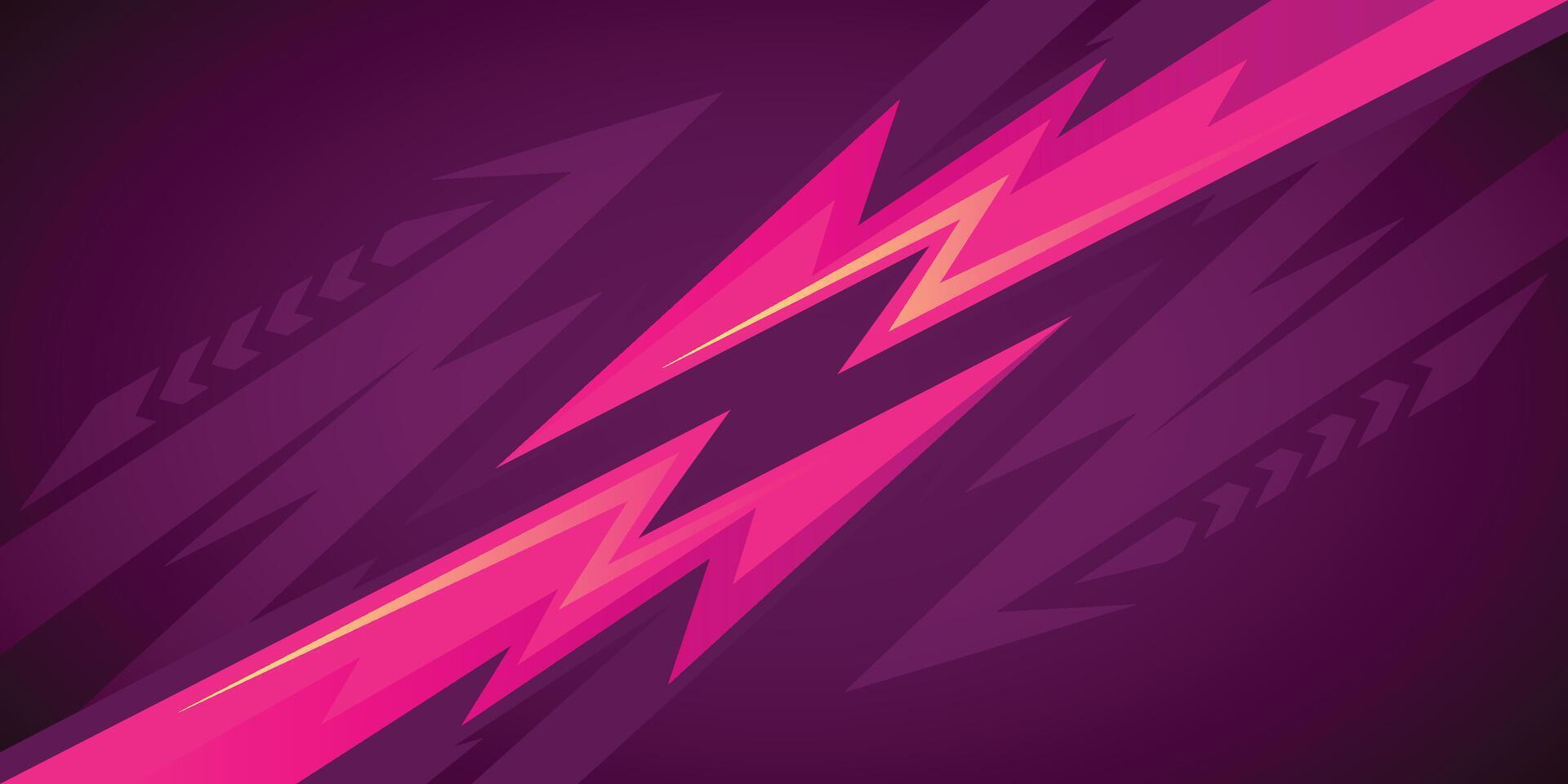 A purple background with lightning bolts vector