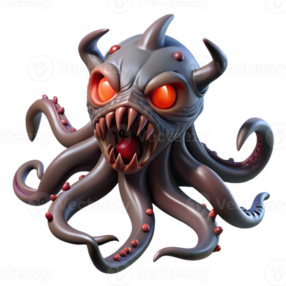 beautiful classic A Terrifying Kraken Rising from the Depth high quality png