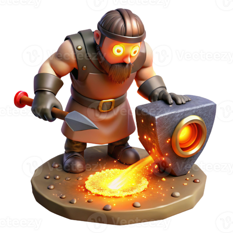 extraordinary modern A Powerful Cyclops Forging a Weapon In high resolution png
