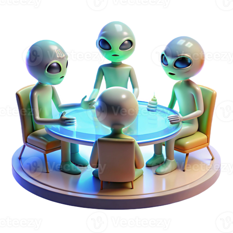 dramatic rustic A Group of Alien Diplomats with Diverse high resolution png