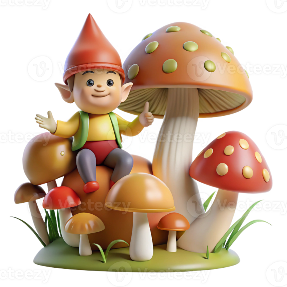 elegant abstract A Whimsical Gnome Riding a Giant Snail Th exclusive png
