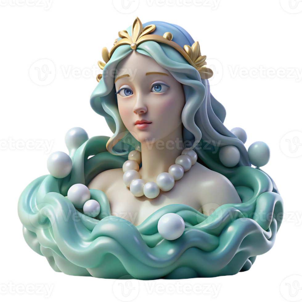 stunning modern A Serene Aphrodite Rising from the Sea F 4K png