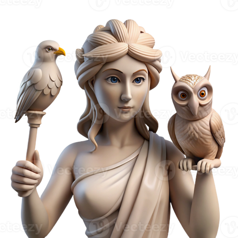 impressive classic A Wise Athena Holding an Owl Classical exclusive png