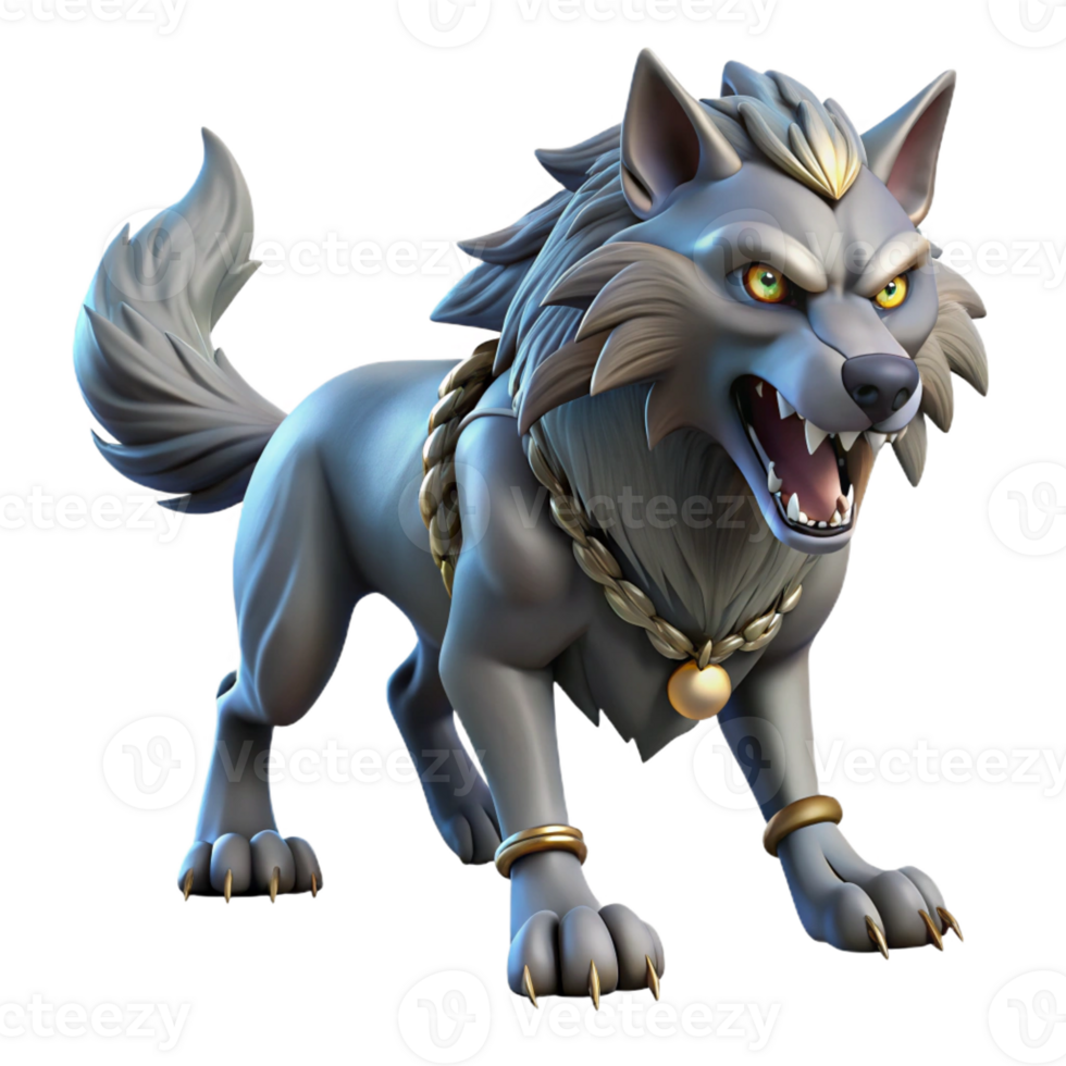 dramatic abstract A Fierce Fenrir Bound by Gleipnir Dramat premium png