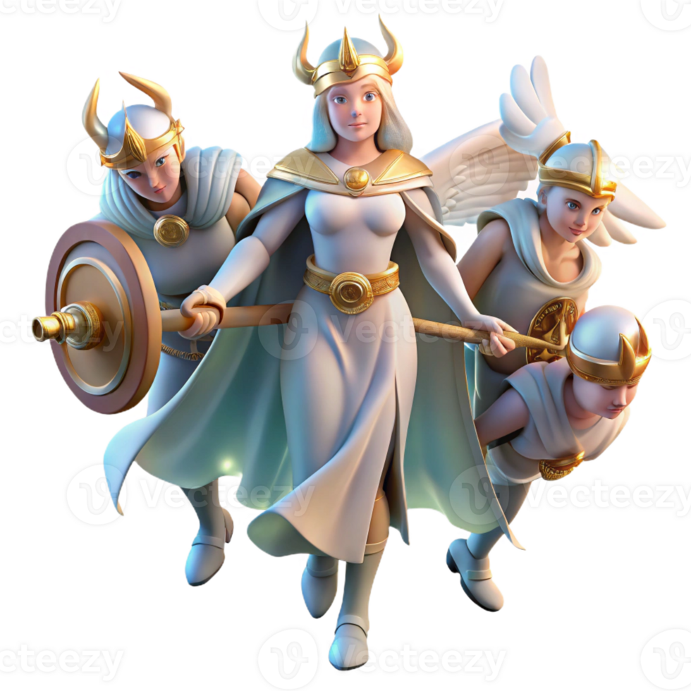 impressive minimalist A Wise Valkyries Carrying Fallen Warrior authentic png