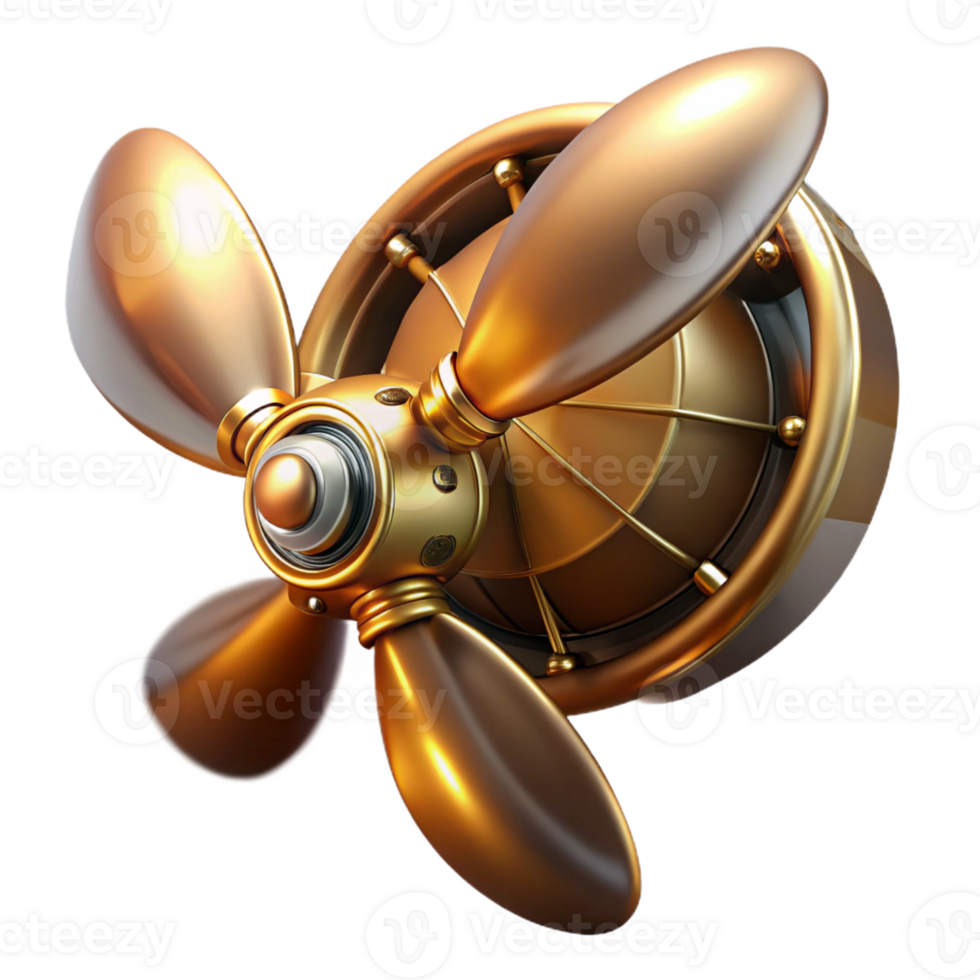 serene minimalist A Steampunk Airship Propeller Intricat genuine png