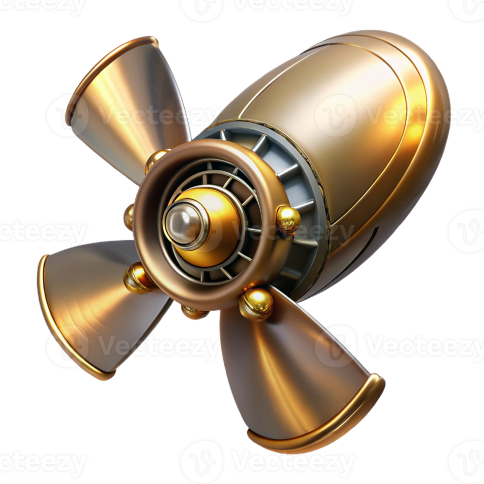 wonderful artistic A Steampunk Airship Propeller Intricat genuine png