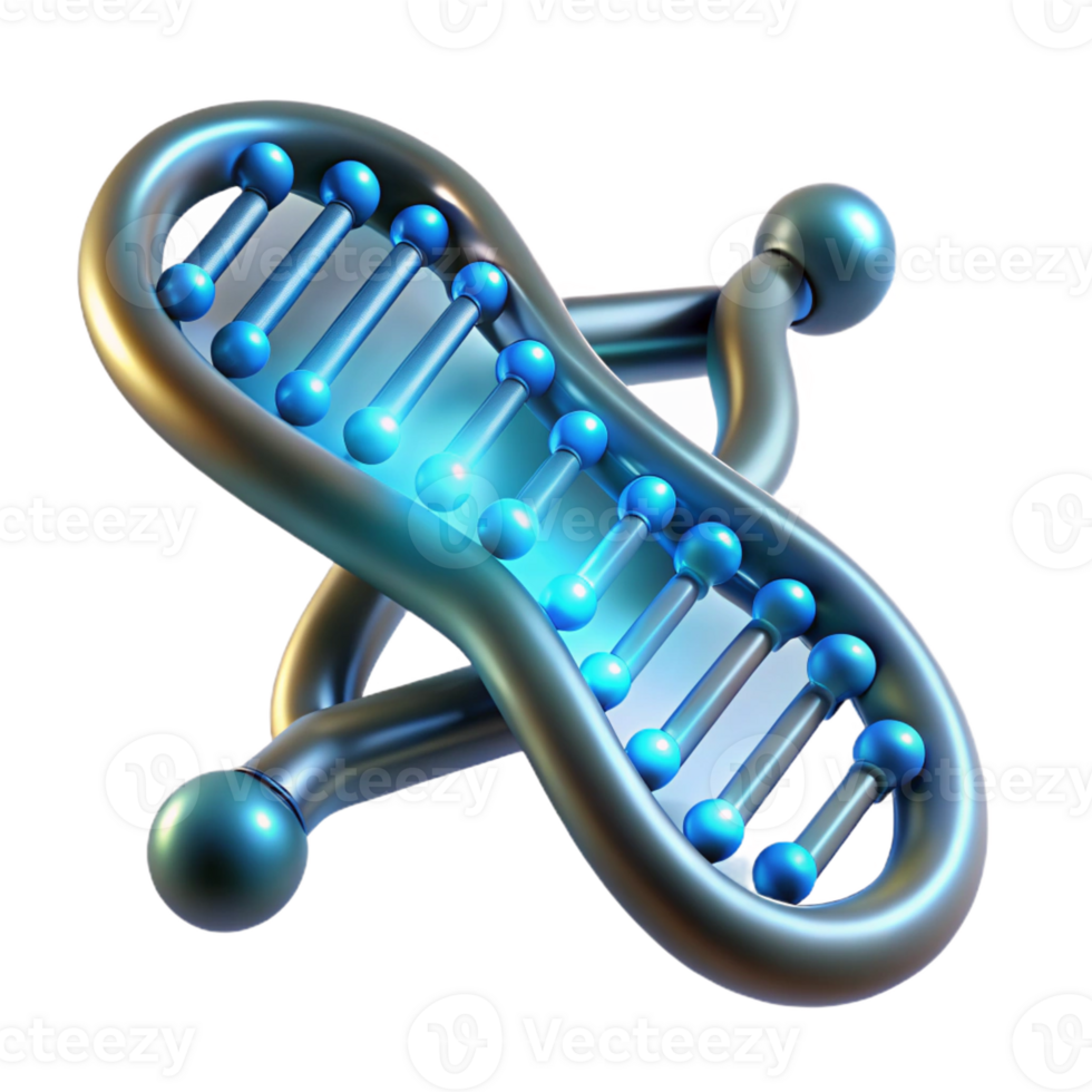 impressive classic A Dna Strand Forming the Shape of a Techn premium png