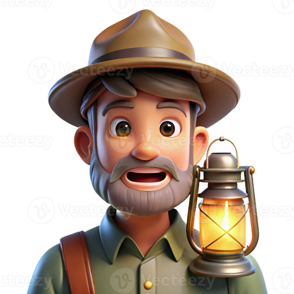 wonderful minimalist Portrait of an Adventurous Explorer With premium png