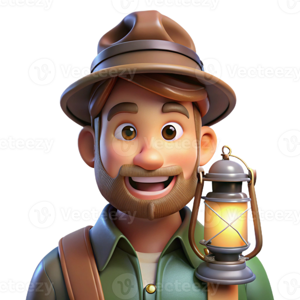 impressive vintage Portrait of an Adventurous Explorer With original png