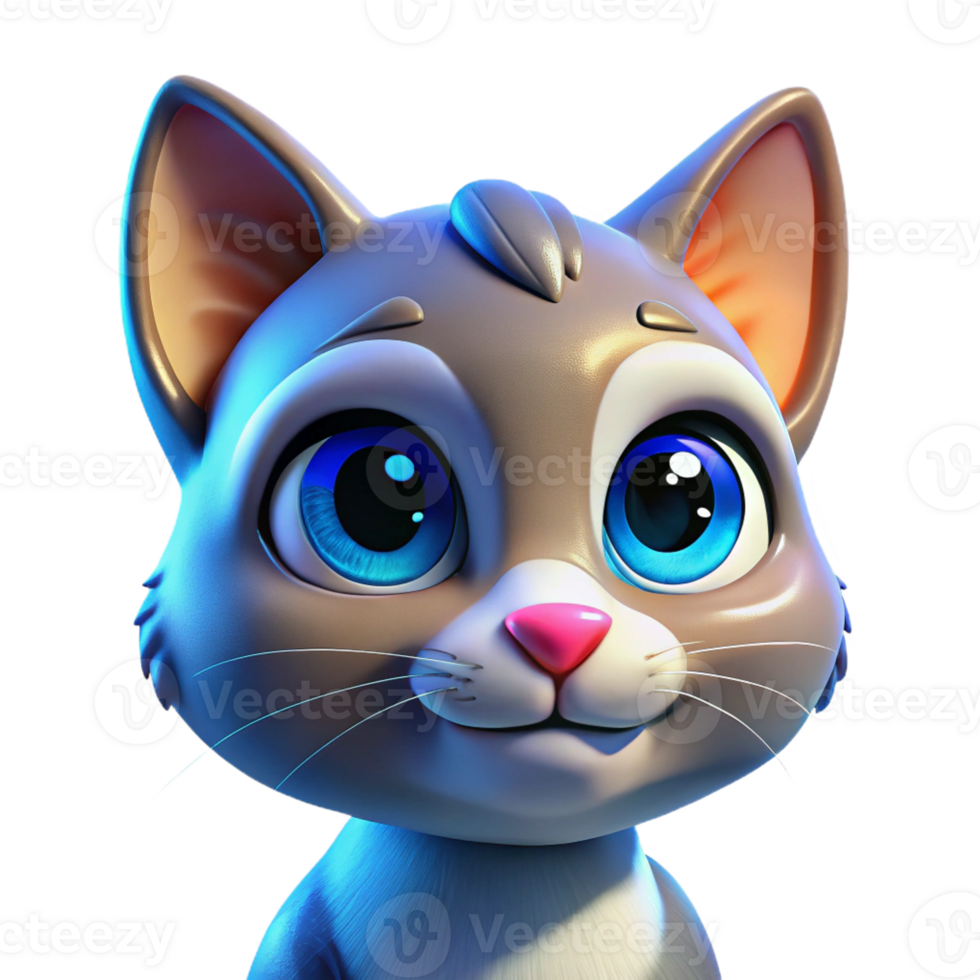 stunning vintage Portrait of a Playful Kitten with Brigh original png