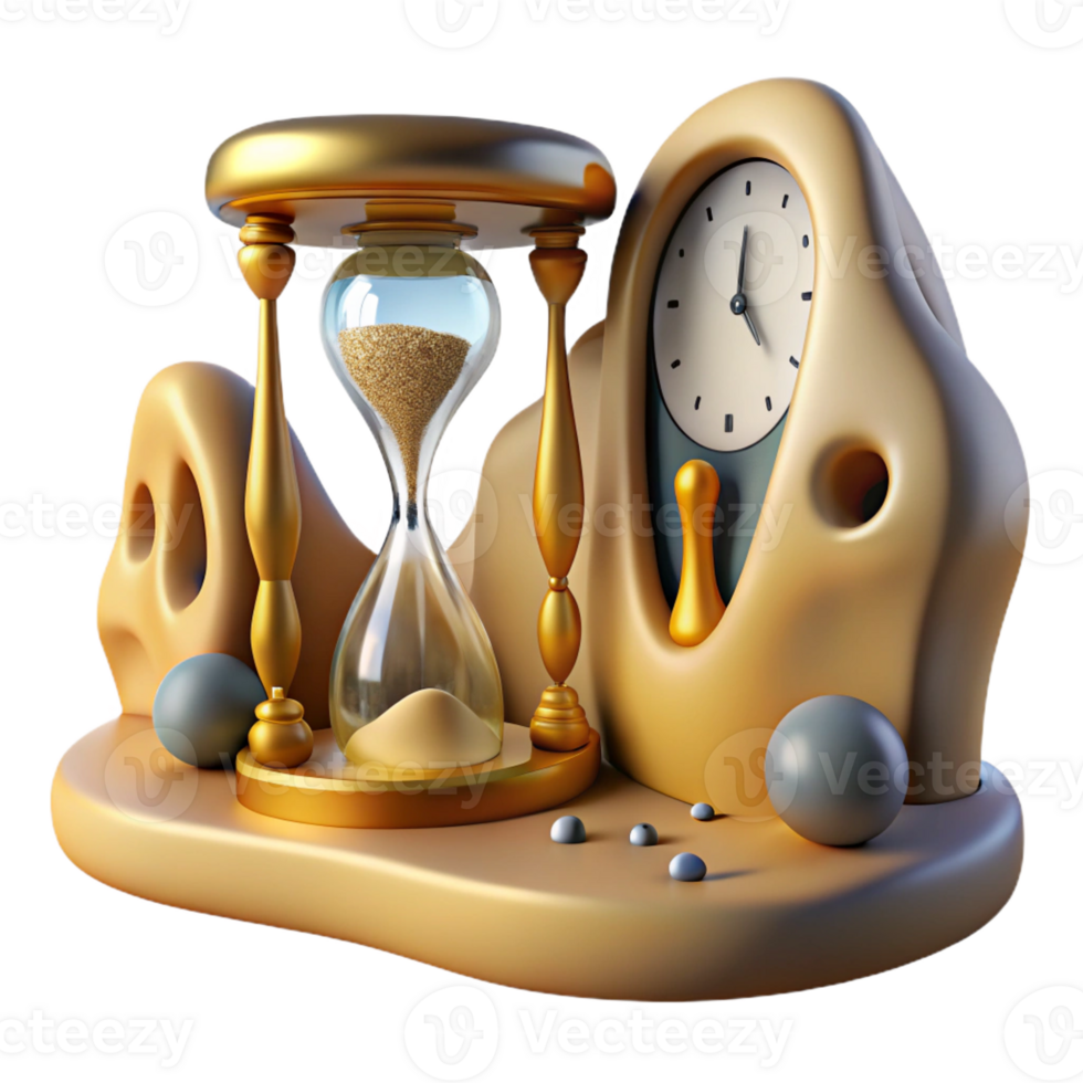 impressive creative A Surreal Landscape of Melting Clocks A exclusive png
