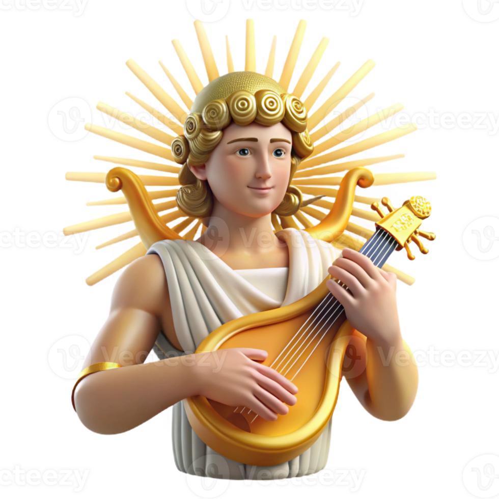 extraordinary traditional A Radiant Apollo Playing a Lyre Surround original png