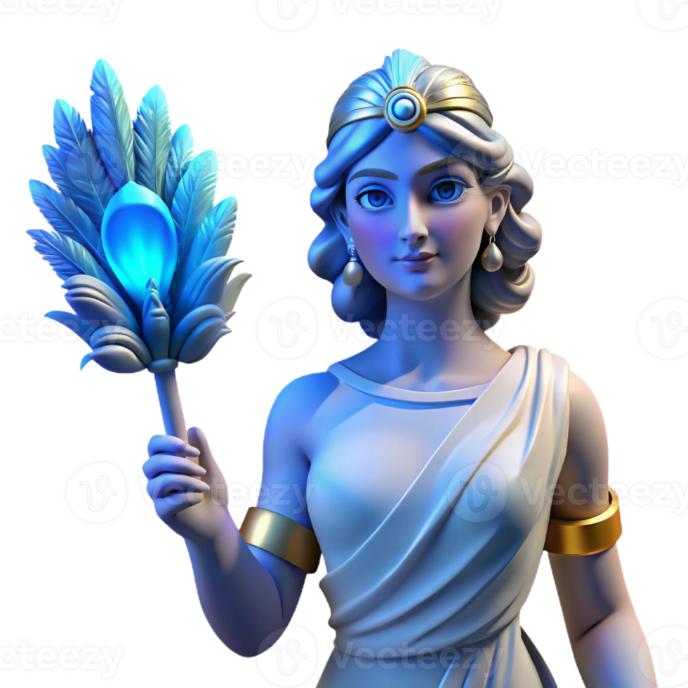 dramatic abstract A Vengeful Hera Holding a Peacock Feath 4K png