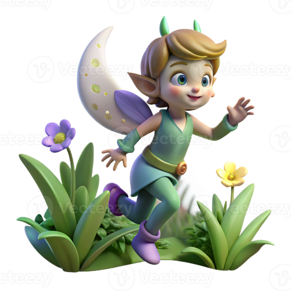 magnificent modern A Mischievous Pixie Flitting Through a M genuine png