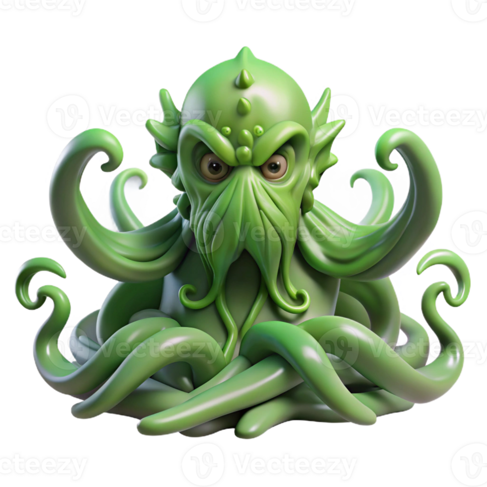 impressive artistic A Powerful Cthulhu Rising from the Depths premium png
