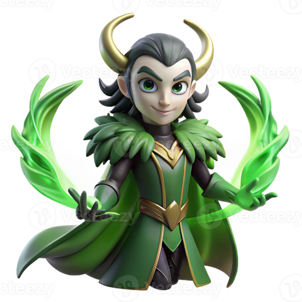stunning modern A Mischievous Loki Transforming Into A high resolution png