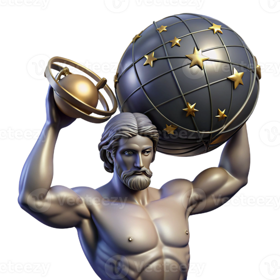 stunning artistic A Stoic Atlas Holding Up the Celestial S exclusive png