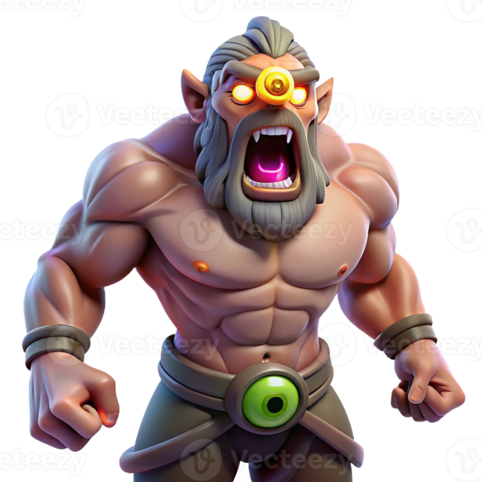 magnificent minimalist A Powerful Polyphemus Raging Against Od exclusive png