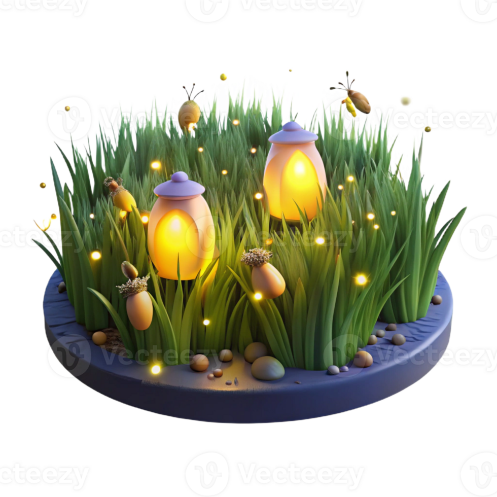 wonderful creative A Field of Glowing Fireflies Illuminati exclusive png