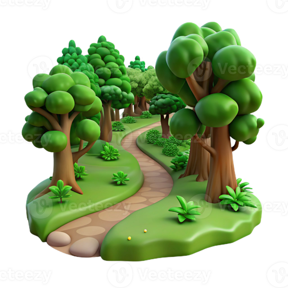 serene classic A Winding Dirt Path Through a Lush Gree exclusive png