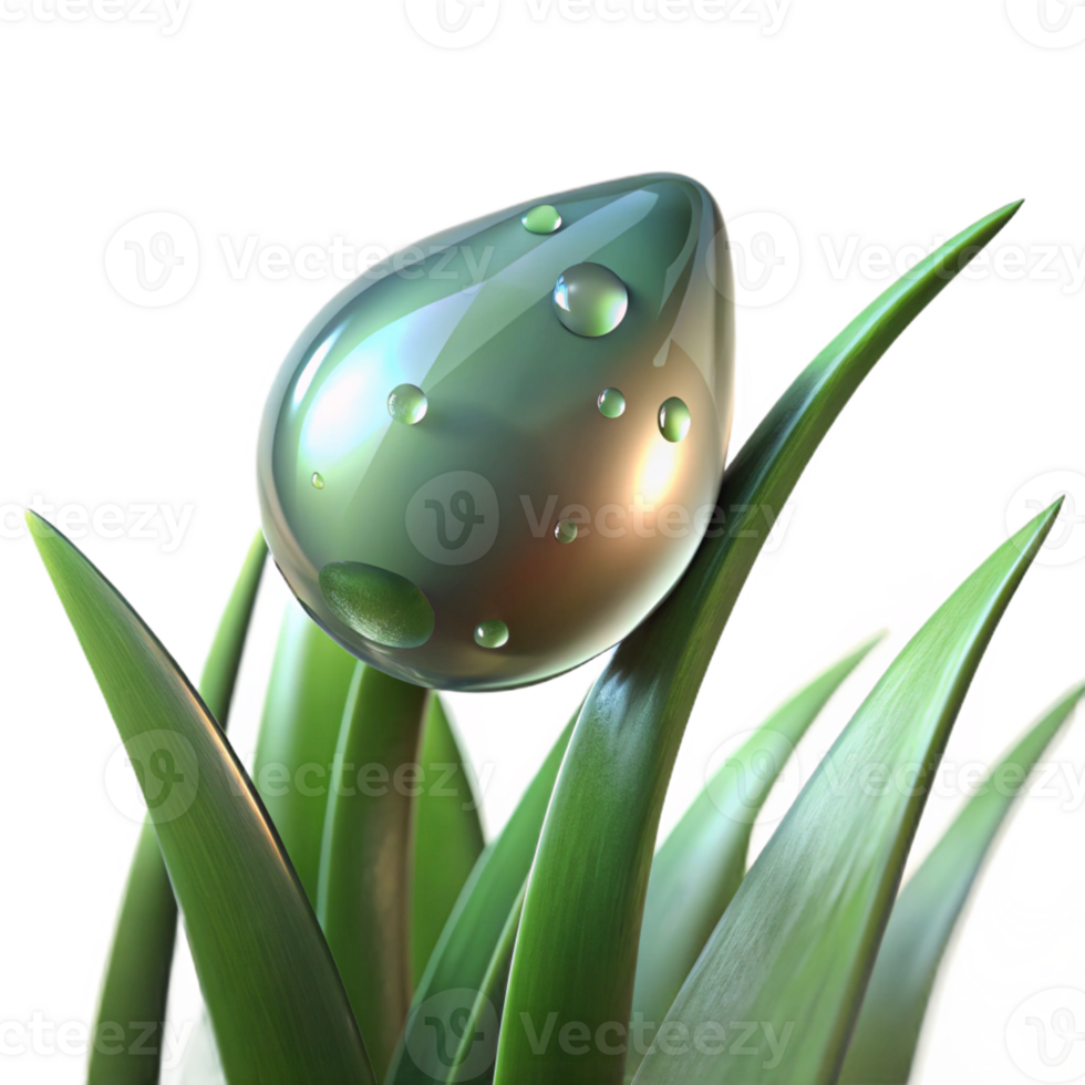 vibrant contemporary A Close Up of a Dewdrop on a Blade Of detailed png