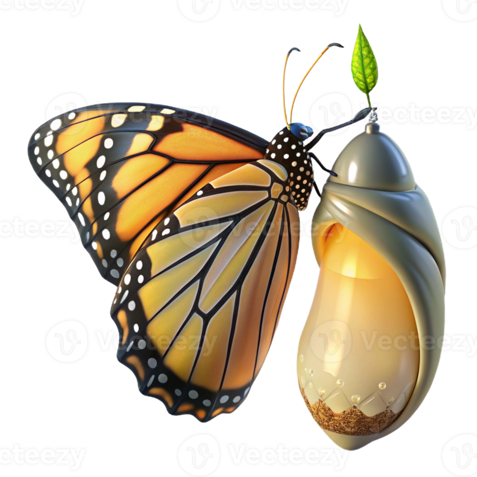 extraordinary traditional A Close Up of a Monarch Butterfly Emerg genuine png