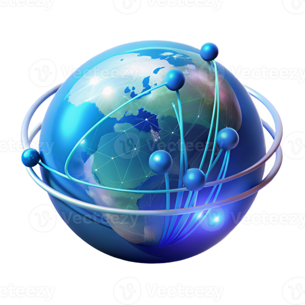 beautiful classic A Holographic Projection of the Earth R 4K png