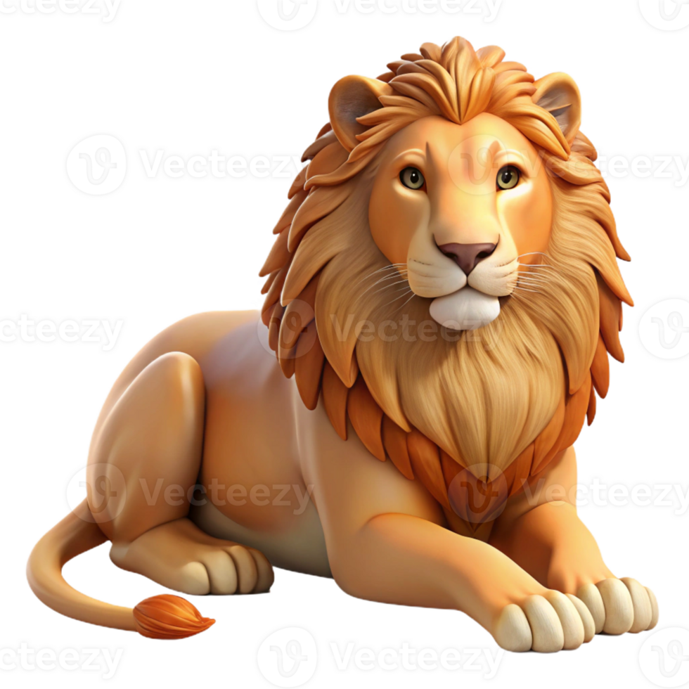 vibrant minimalist A Regal Lion Pride Resting in the Savanna genuine png