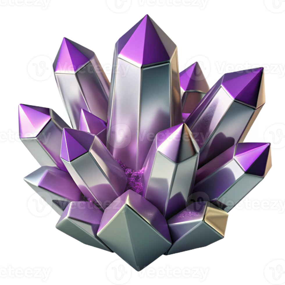 extraordinary modern Crystalline Structures Amethyst Cluster 4K png