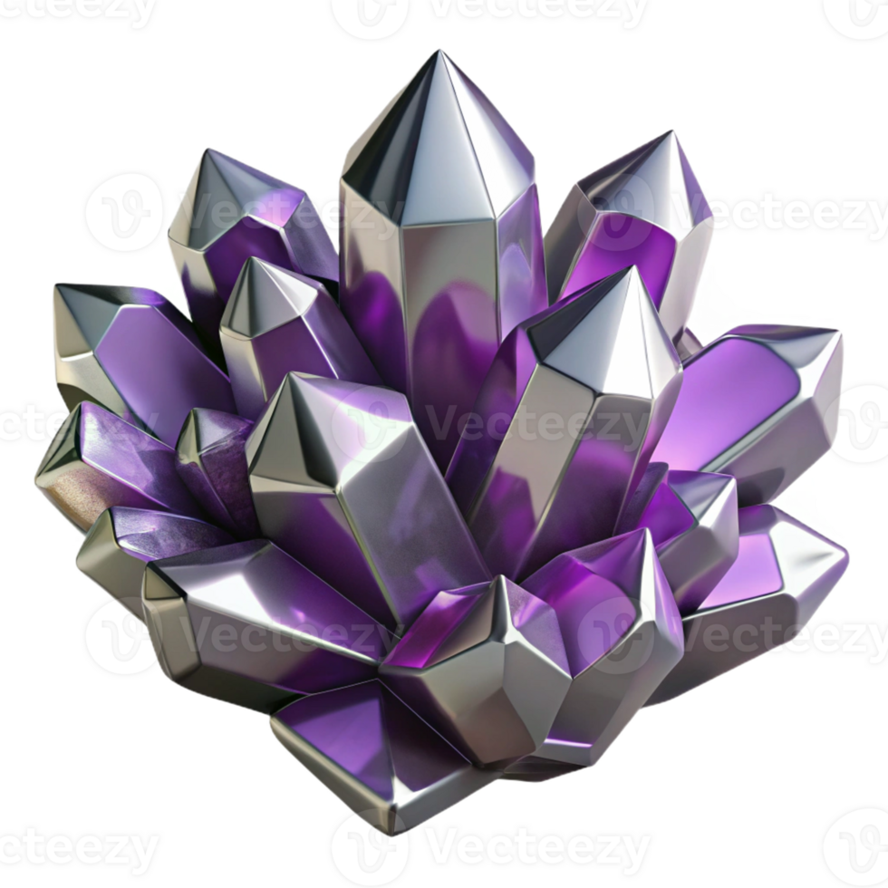 elegant classic Crystalline Structures Amethyst Cluster original png