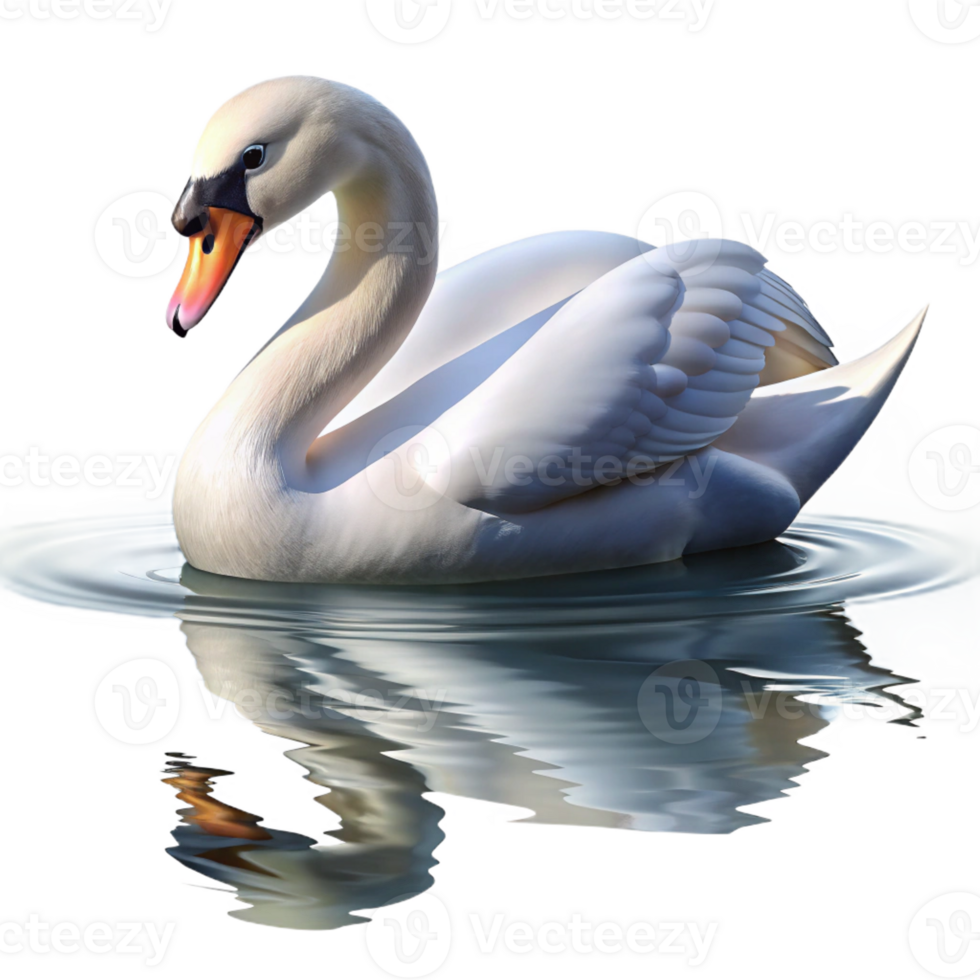 extraordinary contemporary A Graceful Swan Gliding Across a Still L authentic png