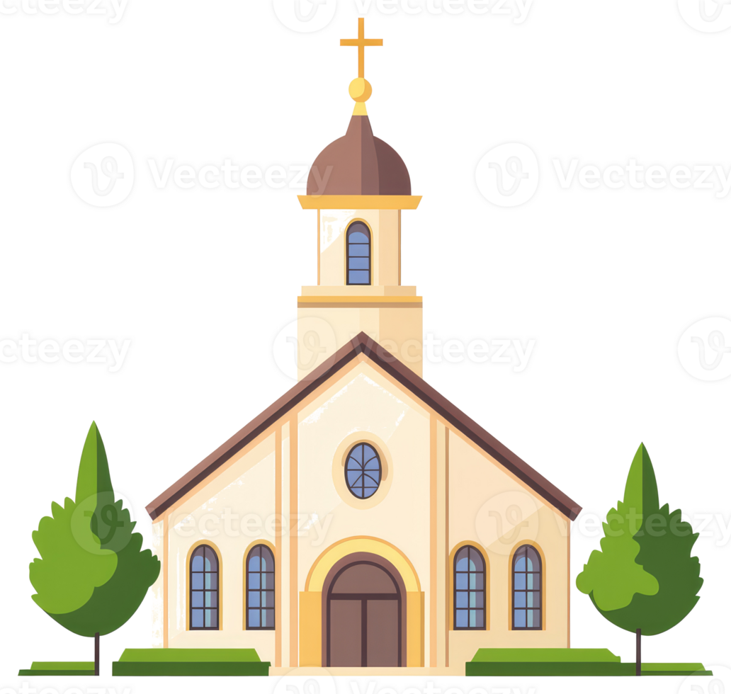 A simplified illustration depicts a church with a cross on top png