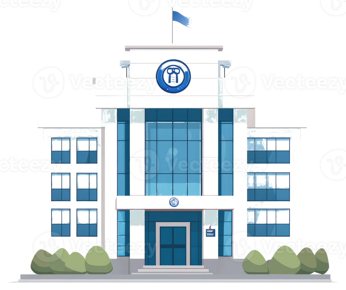 A modern architectural illustration depicting a government building structure png