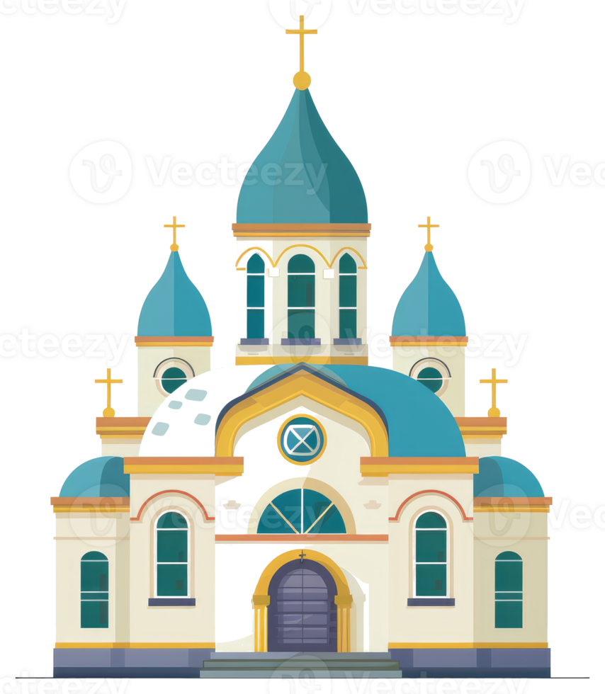 An illustrated image of an ornate religious architectural building png