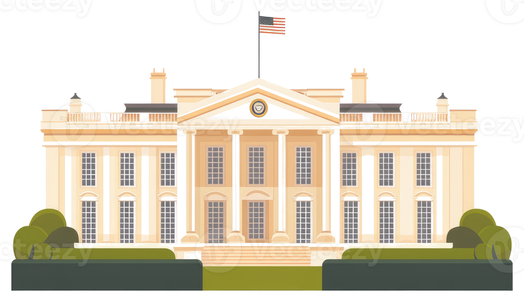 A Cartoon Illustration Depicting a Large Government Building Structure png