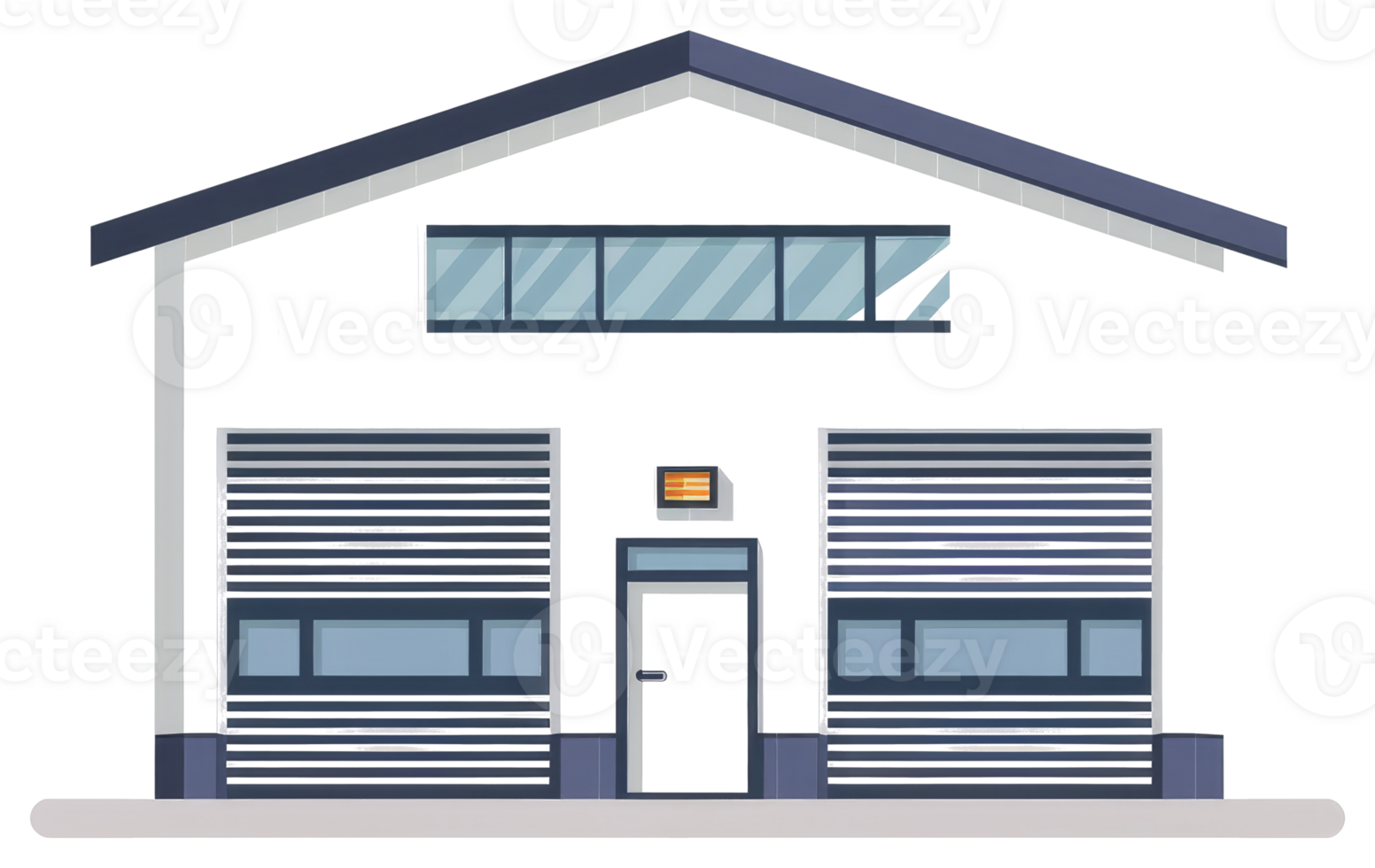 A Simple Illustration of a Modern Commercial Building Facade png