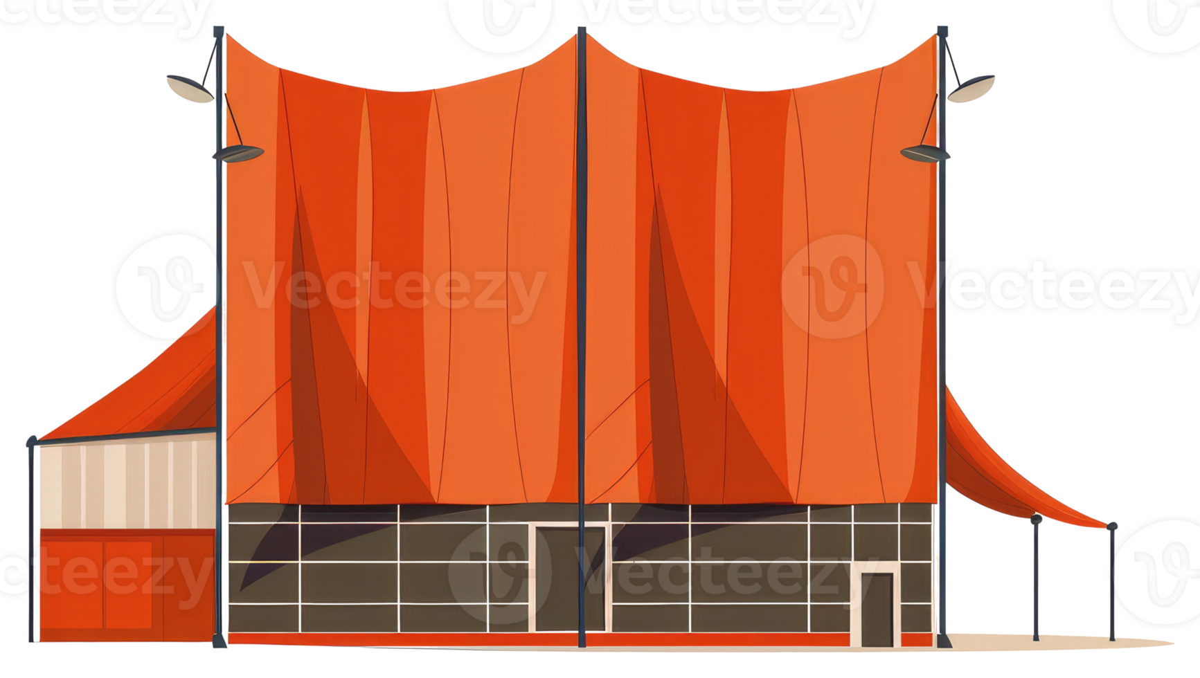 A large circus tent provides a venue for outdoor entertainment events png