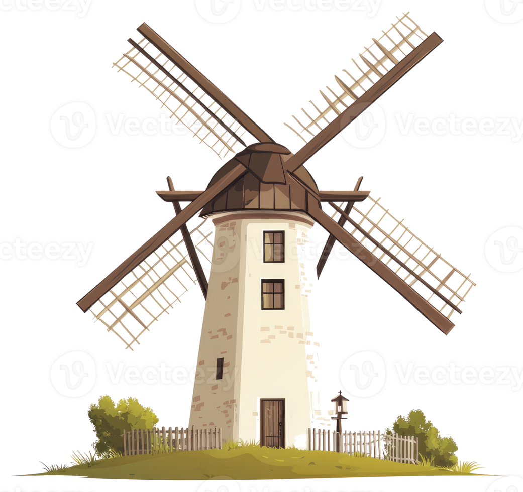 A windmill sticker with a white background png