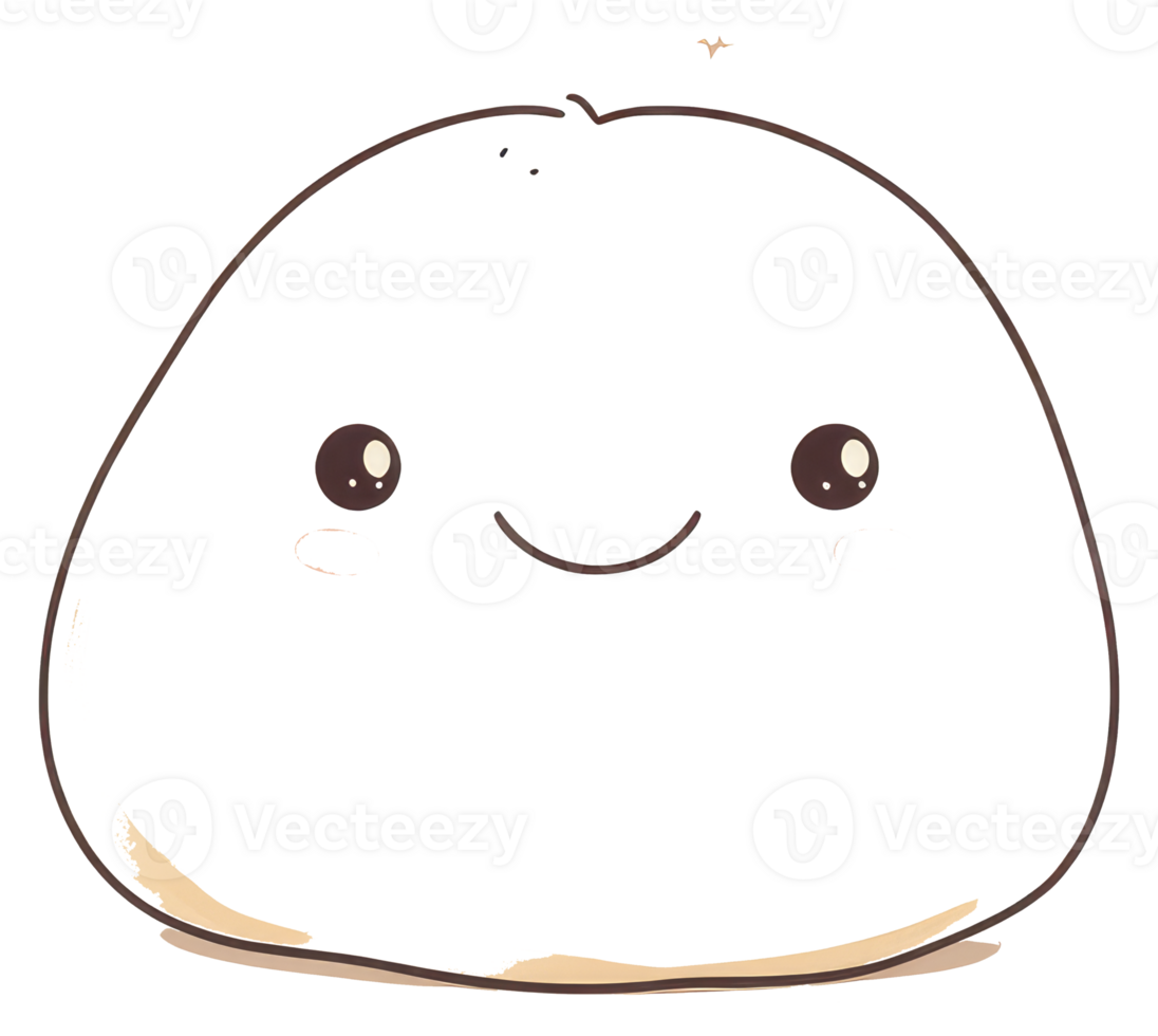 A friendly smiling cartoon character with simple expressive eyes png
